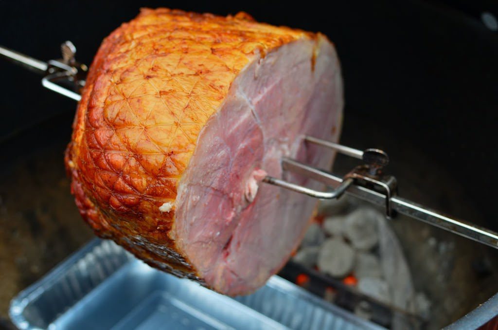 Rotisserie Ham With Maple And Brown Sugar Glaze | Grilling Inspiration ...